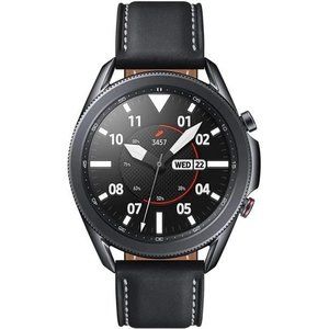 Refurbished Black Samsung Galaxy Watch 3 with Leather Band